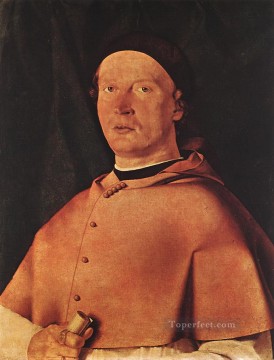 Lorenzo Lotto Painting - Bishop Bernardo de Rossi Renaissance Lorenzo Lotto